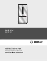 Bosch B36IT71SNS - 20 cu. Ft. Refrigerator Installation Instructions Manual preview