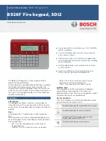 Bosch B926F Quick Start Manual preview