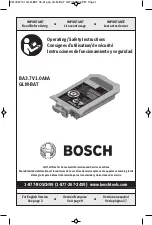 Preview for 1 page of Bosch BA3.7V1.0AhA Operating/Safety Instructions Manual