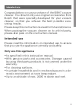 Preview for 5 page of Bosch BBH7 Series Instruction Manual