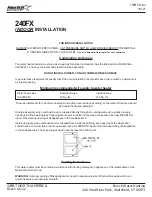 Preview for 3 page of Bosch BBT NORTH AMERICA AquaStar 240FX Installation Information