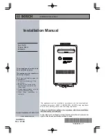 Preview for 1 page of Bosch BC2600RA Installation Manual