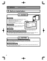 Preview for 4 page of Bosch BC2600RA Installation Manual