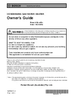 Предварительный просмотр 1 страницы Bosch BC2600RA Owner'S Manual