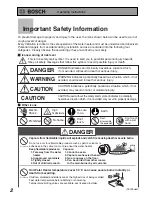 Preview for 2 page of Bosch BC3200RA Owner'S Manual