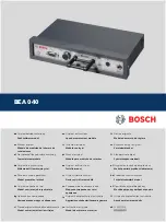 Предварительный просмотр 1 страницы Bosch BEA 040 Original Instructions Manual