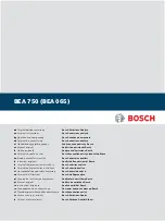 Preview for 1 page of Bosch BEA 750 Original Instructions Manual