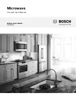 Предварительный просмотр 1 страницы Bosch Benchmark 800 Series Use And Care Manual