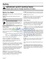 Preview for 4 page of Bosch Benchmark HSLP451UC Use And Care Manua