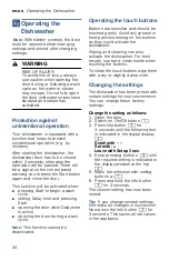 Preview for 40 page of Bosch Benchmark SHEM78ZH5N/20 Operating Instructions Manual