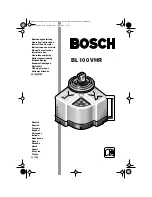 Bosch BL 100 VHR Operating Instructions Manual preview