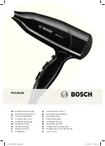 Bosch BlackStyle PHD2511B Operating Instructions Manual preview