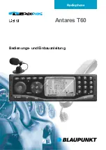 Bosch Blaupunkt Antares T60 Installation Instructions Manual preview