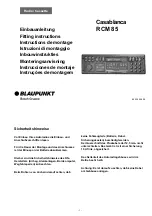 Bosch BLAUPUNKT Casablanca RCM 85 Fitting Instructions Manual preview