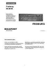 Preview for 1 page of Bosch Blaupunkt Freiburg RCM 45 Fitting Instructions Manual