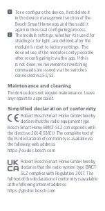 Preview for 16 page of Bosch BMCT-SLZ Manual