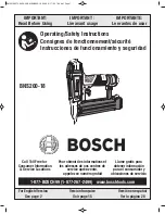 Bosch BNS200-18 Operating/Safety Instructions Manual preview