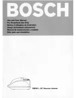 Preview for 1 page of Bosch BSG81 Series Use And Care Manual