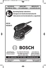 Preview for 1 page of Bosch BSROS20VSK Operating/Safety Instructions Manual