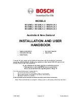 Bosch BSS250-21-2 Installation And User Manual preview