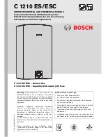 Bosch C 1210 ESC Installation Manual предпросмотр