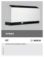 Preview for 1 page of Bosch CA Installation, Operation And Maintenance Manual