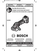 Предварительный просмотр 1 страницы Bosch CAG180 Operating/Safety Instructions Manual