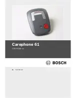 Bosch Carephone 61 User Manual preview