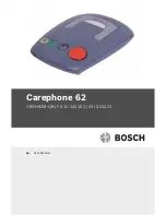 Bosch Carephone 62 User Manual preview