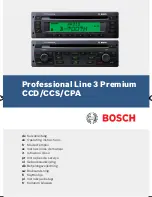 Bosch CCD series Operating Instructions Manual preview