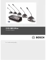 Предварительный просмотр 1 страницы Bosch CCS 900 Ultro Installation And Operating Manual