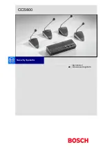 Bosch CCS800 Service Manual preview