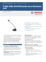 Preview for 3 page of Bosch CCSE-DL CCS700 Manual