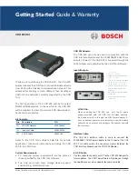 Bosch CDR 500 Kit Getting Started Manual & Warranty preview