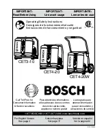 Bosch CET3-10 Operating/Safety Instructions Manual preview