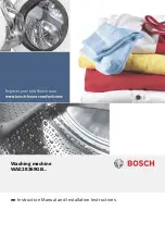 Preview for 1 page of Bosch Classixx 7 WAE28369 Instruction Manual And Installation Instructions