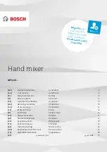 Bosch CleverMixx MFQ26 Series User Manual preview