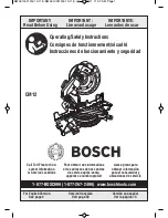 Предварительный просмотр 1 страницы Bosch CM12 Operating/Safety Instructions Manual