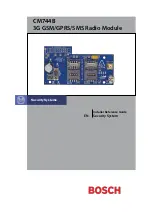 Bosch CM744B Installer'S Reference Manual предпросмотр