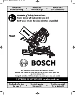 Bosch CM8S Operating/Safety Instructions Manual предпросмотр