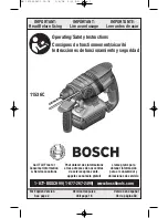 Bosch Compact Rotary Hammer 11536C Operating/Safety Instructions Manual предпросмотр