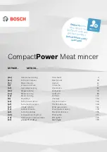 Bosch CompactPower MFW39 Series Instruction Manual предпросмотр