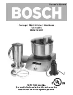 Bosch Concept 7400 Owner'S Manual preview