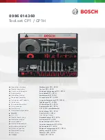 Bosch CP1 Manual preview