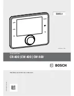 Preview for 1 page of Bosch CR 400 Installation Instructions For Contractors