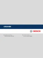 Предварительный просмотр 1 страницы Bosch CRS 845H Servicing Instructions