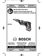 Preview for 1 page of Bosch CRS180 Operating/Safety Instructions Manual