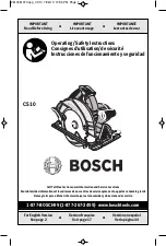 Bosch CS10 Operating/Safety Instructions Manual preview