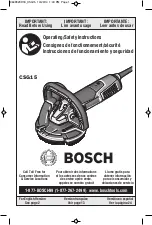 Bosch CSG15 Operating/Safety Instructions Manual preview