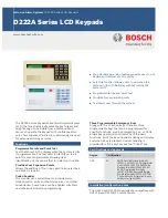 Предварительный просмотр 1 страницы Bosch D222A Specifications